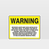 Custom Metal Sign,Warning Recessed Lights Sign